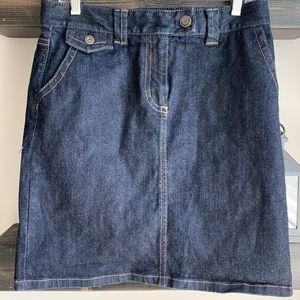 Ann Taylor Dark Wash Denim Skirt Size 8